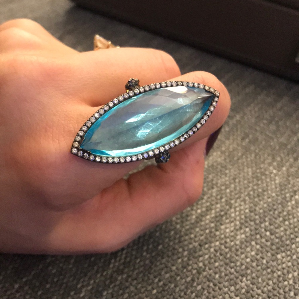 Blue topaz ring